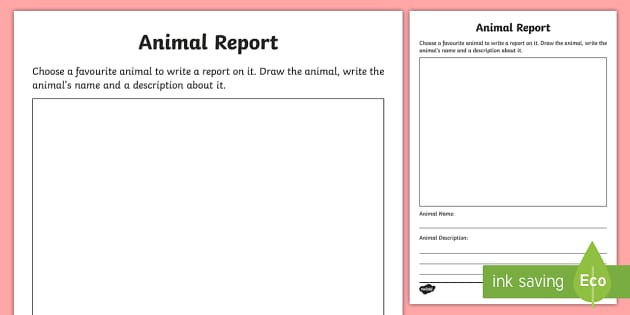 Animal Report F-2 Worksheet (teacher made) - Twinkl Animal Report F-2 Worksheet (teacher made) - Twinkl