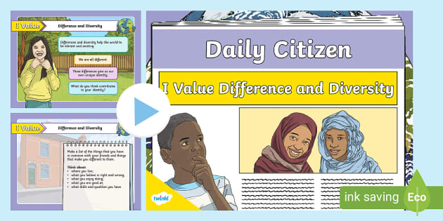 Daily Citizen UKS2 I Value Difference and Diversity - Twinkl