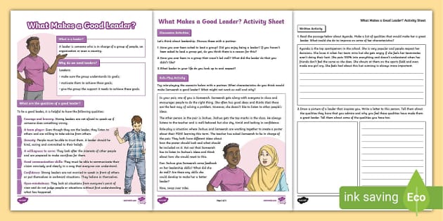 what-makes-a-good-leader-activity-sheet-twinkl-ks2