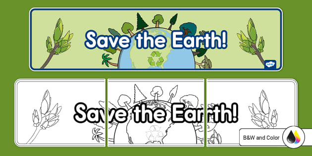 Colorful Earth Day Banner For Bulletin Boards | Twinkl USA