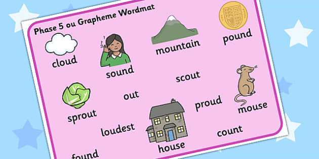 Phase 5 aw Sound Words Flashcards: Real and Nonsense Words