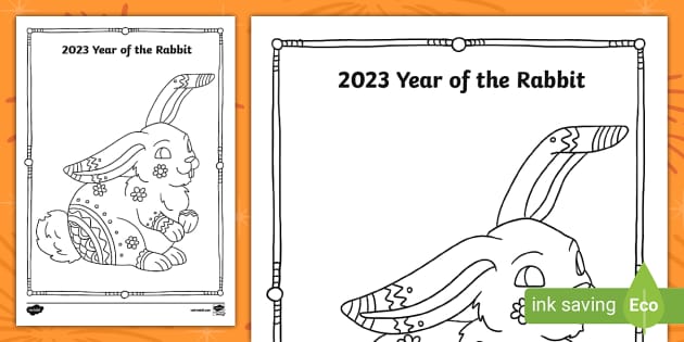 Year of the Rabbit Mindfulness Colouring (teacher made)