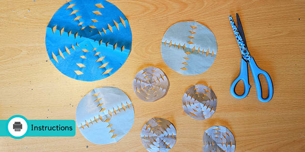 How to Make Tissue Paper Snowflakes