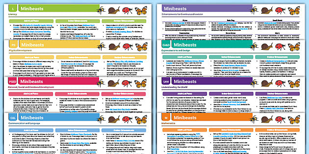 EYFS Minibeasts Activity Planning and Continuous Provision Ideas ...