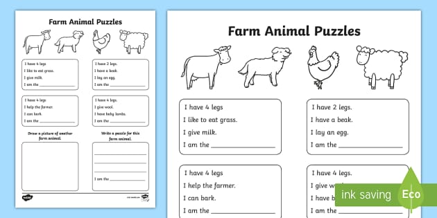 Farm Animal Puzzles - The Stem Laboratory