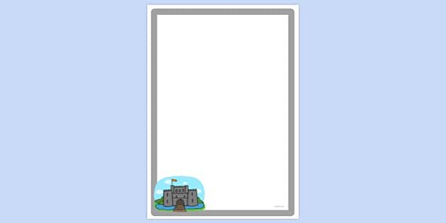 FREE! - Castle Page Border | Ready-to-print Page Borders