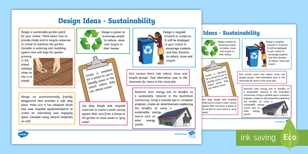 Design Technology Sustainability Teaching Ideas - Year 3-4