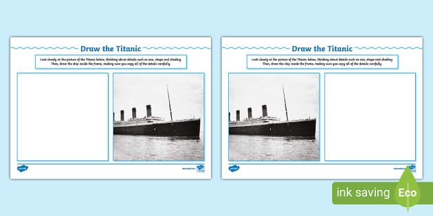 Titanic Drawing - How To Draw The Titanic Step By Step