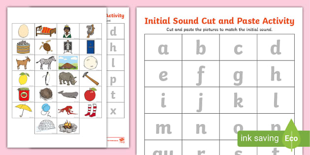 FREE Printable Initial Beginning Sounds Practice with Letter Board Games