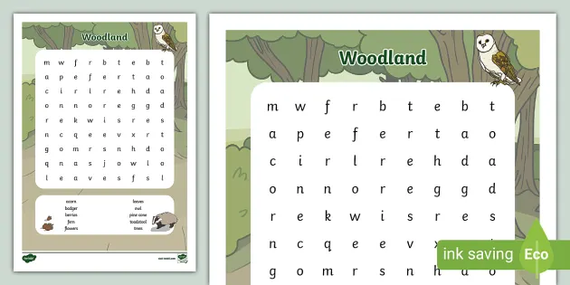 Woodland Word Search Teacher Made Twinkl