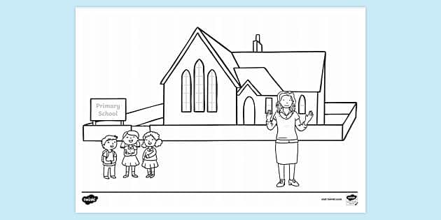 School Principal Colouring | Colouring Sheets (teacher made)