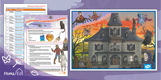 Halloween Haunted House Countdown Calendar (teacher made)