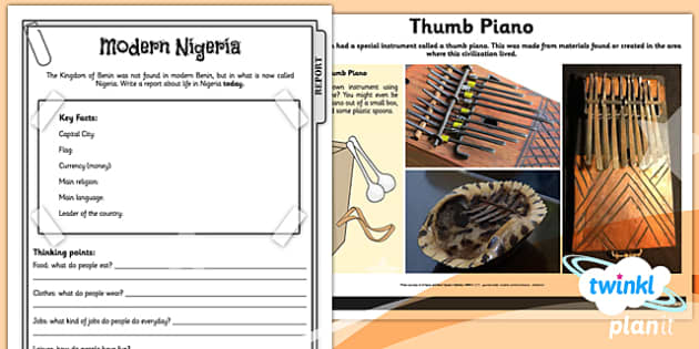 History: Benin UKS2 Unit Home Learning Tasks (teacher Made)