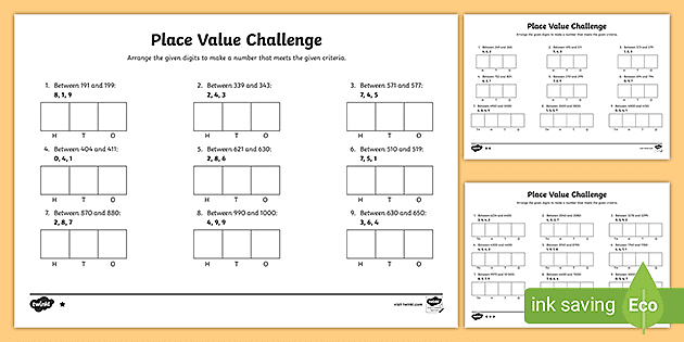 Place Value Activity | Digits 1-3 | Twinkl Maths Resources
