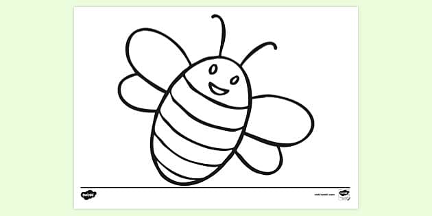 bee outline printable