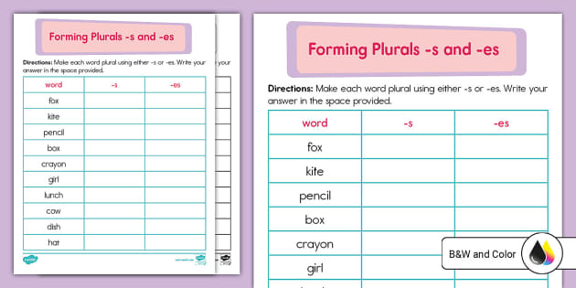 Spanish Grammar: Singular and Plural Activity Sheet - Twinkl
