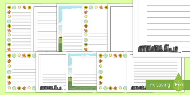 Blank Flash Card Template with Borders – Tim's Printables