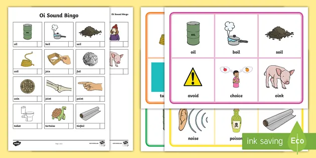 oi sounds bingo phonics game primary resources twinkl