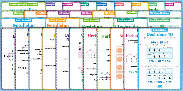 Wiskunde Strategieë Plakkaat Pak (teacher made) - Twinkl