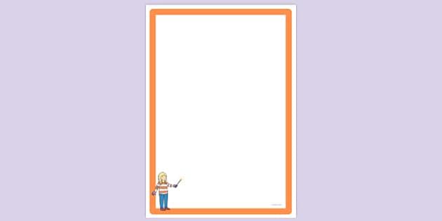 FREE! - Simple Blank Child With Sparkler Page Border | Twinkl