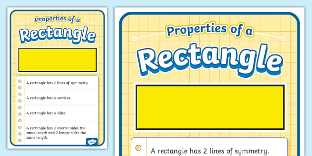 Properties of a Rectangle Display Poster (Teacher-Made)