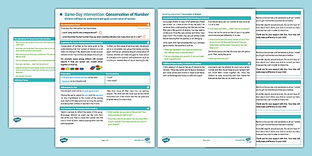 👉 Year 1 Maths Same-Day Intervention Plan: Conservation of Number