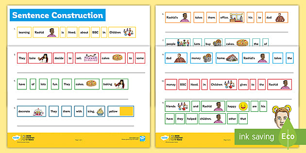 free-bbc-children-in-need-sentence-construction-worksheet