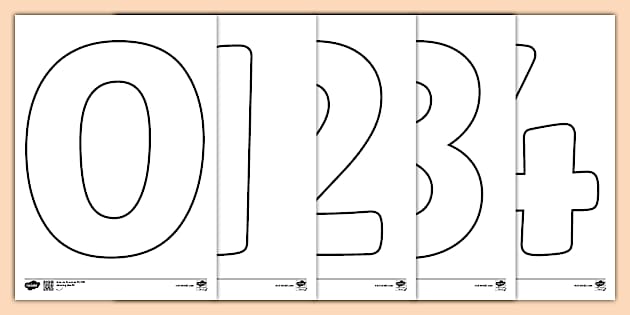 numbers coloring page