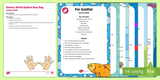 Sensory Bottle Explore Busy Bag Resource Pack for Parents