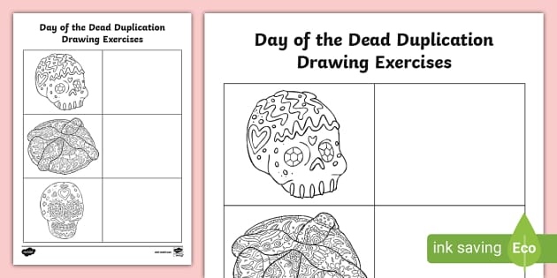Day of the Dead Duplication Drawing Exercises (Teacher-Made)