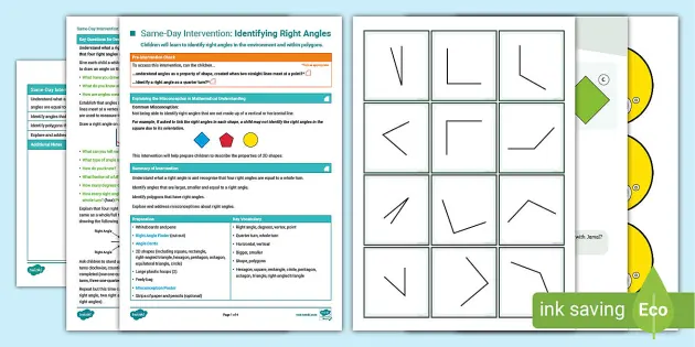 👉 Year 3 Maths Intervention: Identifying Right Angles