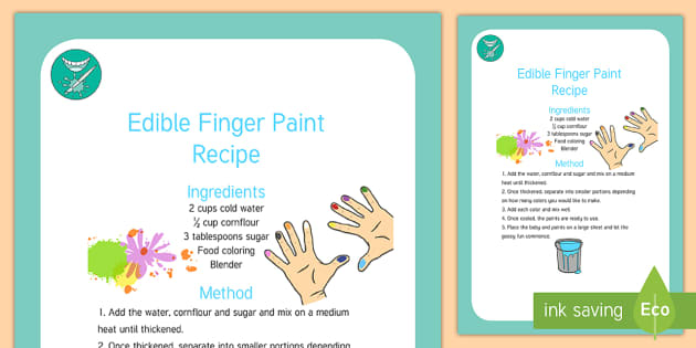 Edible Sugar Finger Paint