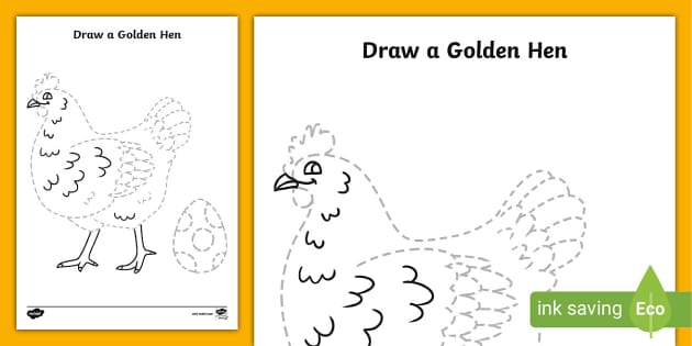 Learn to easily draw a hen - YouTube