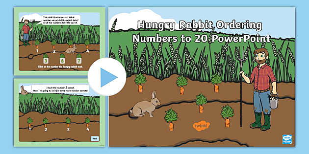 ёясй Hungry Rabbits Ordering Numbers To 20 Powerpoint ёясй Hungry Rabbits Ordering Numbers To 20 Powerpoint