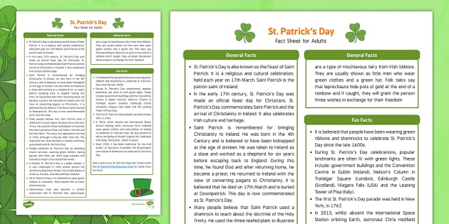 St. Patrick's Day Fast Facts