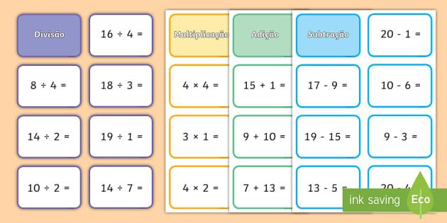 Jogo de Tabuleiro Multiplicação e Adição