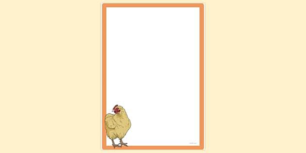 FREE! - Chicken Page Border for KS2 | Page Borders | Twinkl