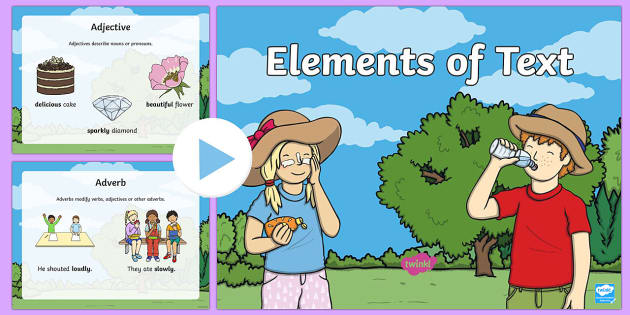 Elements of Text PowerPoint (teacher made) - Twinkl