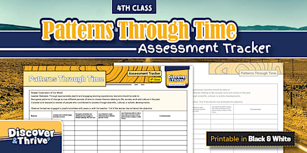 Patterns Through Time Assessment Tracker {Teacher Aid}