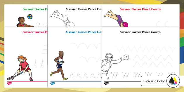 Olympics Pencil Control Activity Sheets | Twinkl USA