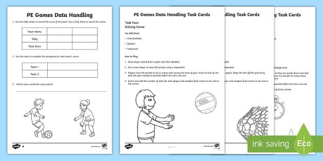 Data Handling Interactive Game - PE Game - Teaching Resource