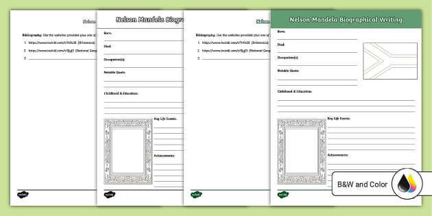 Nelson Mandela Biography Activity | History | Twinkl USA