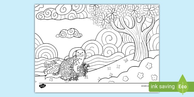 Otter Mindfulness Colouring Page (teacher made) - Twinkl