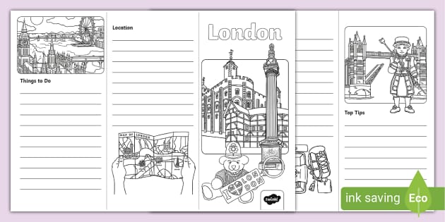 London Travel Leaflet Template - Twinkl