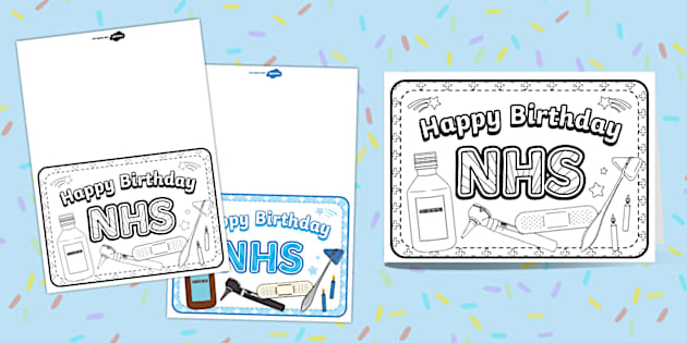 Happy Birthday NHS Greetings Card (teacher made) - Twinkl