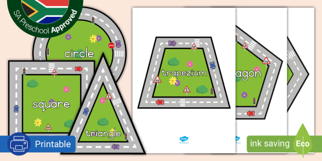 FREE! - Road Safety Road Shapes (Hecho por educadores)