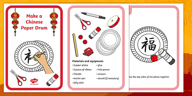 chinese rattle drum craft