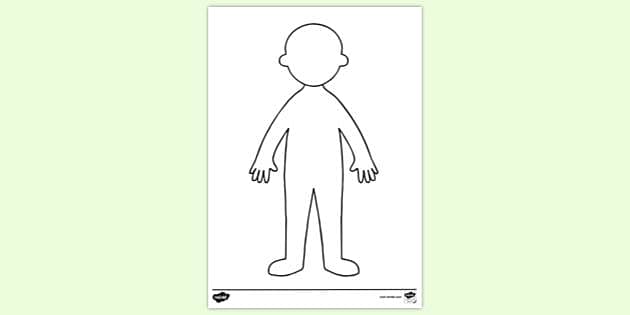 human body outline printable