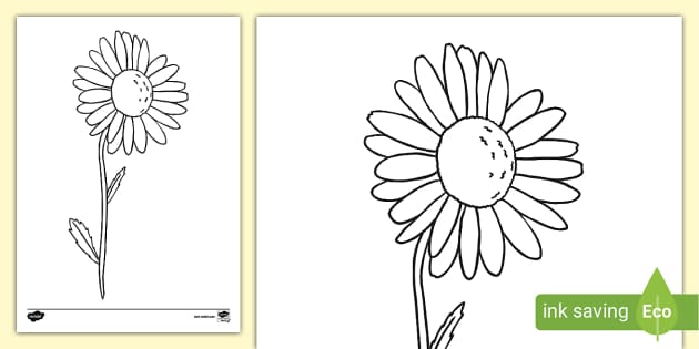 daisy with stem template