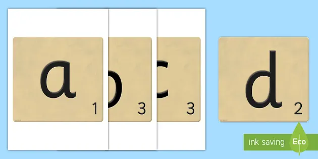 Flyingstart Wooden Scrabble letters Packs of 10 per Letter BLANK